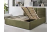 Posteľ Domango 140x200 cm, olivovo zelená látka