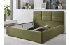 Posteľ Domango 140x200 cm, olivovo zelená látka