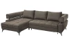 Rohová sedacia súprava Paris, blatistá hnedá látka, ľavý roh