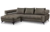 Rohová sedacia súprava Paris, blatistá hnedá látka, ľavý roh
