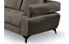 Rohová sedacia súprava Paris, blatistá hnedá látka, ľavý roh