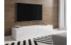 TV skrinka s osvetlením Slant 160 cm, biely lesk