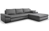 Rohová sedacia súprava Bono, tmavo šedá látka