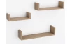 Sada 3 poličiek Triple, dub sonoma