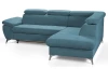 Rohová sedacia súprava Gisele, modrá látka, pravý roh