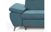 Rohová sedacia súprava Gisele, modrá látka, pravý roh