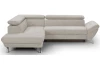 Rohová sedacia súprava Estelle, béžová látka, ľavý roh