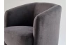 Kreslo na koliečkach Como, tmavo šedá látka