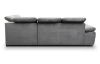 Rohová sedačka Aldon, dymovosivá štruktúrovaná látka, pravý roh