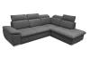 Rohová sedačka Aldon, dymovosivá štruktúrovaná látka, pravý roh