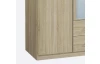 Šatníková skriňa Case, 136 cm, dub sonoma