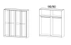 Šatníková skriňa Rosenheim, 181 cm, biela