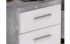 Nočný stolík Winnie K08, sivý betón / biela