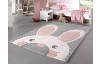 Detský koberec Diamond Kids 120x170 cm, šedý motív zajačik