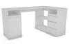 Rohový písací stôl Carlos, biely