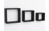 Sada 3 poliček Quadrio, čierne
