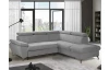Rohová sedacia súprava Gisele, svelo šedá látka, pravý roh