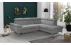 Rohová sedacia súprava Gisele, svelo šedá látka, pravý roh