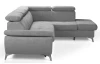 Rohová sedacia súprava Gisele, svelo šedá látka, pravý roh