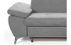 Rohová sedacia súprava Gisele, svelo šedá látka, pravý roh