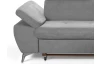 Rohová sedacia súprava Gisele, svelo šedá látka, pravý roh