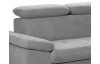 Rohová sedacia súprava Gisele, svelo šedá látka, pravý roh