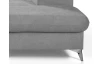 Rohová sedacia súprava Gisele, svelo šedá látka, pravý roh