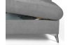 Rohová sedacia súprava Gisele, svelo šedá látka, pravý roh