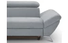 Rohová sedacia súprava Estelle, svetlo šedá látka, ľavý roh