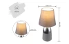 Stolná lampa Eugen, šedá