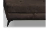 Rohová sedacia súprava Sergio, tmavo hnedá látka, pravý roh