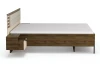 Posteľ s nočnými stolikmi Barea 180x200, béžová/dub atlantic