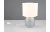 Stolná lampa Vela, šedé sklo