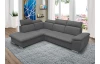 Rohová sedačka Aldon,dymovosivá štruktúrovaná látka, ľavý roh