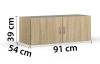 Skriňový nadstavec Case, 91 cm, dub sonoma