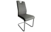 Jedálenská stolička Rindul, sivá / čierna ekokoža