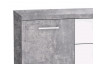 Široká komoda Winnie K26, sivý betón / biela