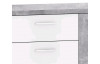 Široká komoda Winnie K26, sivý betón / biela