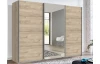 Šatníková skriňa Ernie, dub hickory / zrkadlo