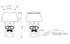 Stolná lampa Dosy, biela