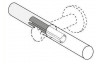 Tyčová spojka pre záclonové tyče Biela, priemer: 20 mm