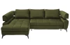 Rohová sedacia súprava Paris, machová zelená látka, ľavý roh