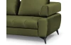 Rohová sedacia súprava Paris, machová zelená látka, ľavý roh