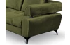 Rohová sedacia súprava Paris, machová zelená látka, ľavý roh