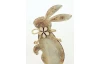 Dekoračná soška Zajac, kovový hnedý