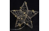 Vianočná dekorácia LED hviezda, strieborná