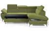 Rohová sedacuia súprava Gisele, zelená látka, pravý roh
