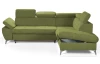 Rohová sedacuia súprava Gisele, zelená látka, pravý roh