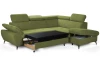 Rohová sedacuia súprava Gisele, zelená látka, pravý roh