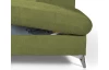 Rohová sedacuia súprava Gisele, zelená látka, pravý roh